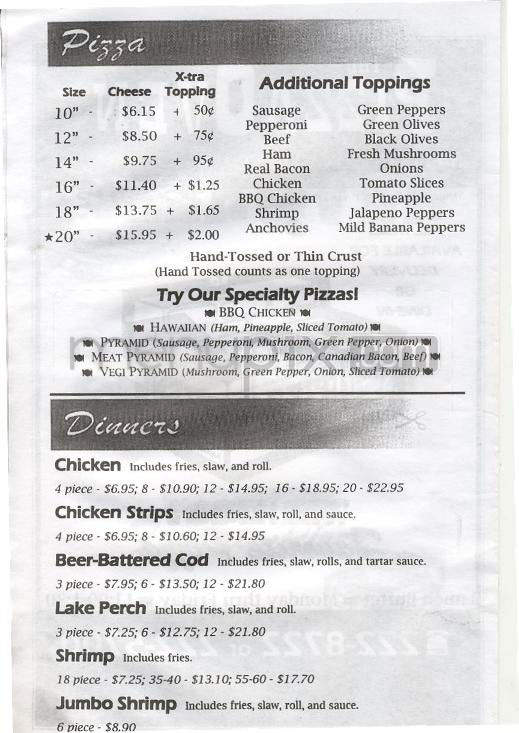 Pizza Oven - Monona, WI menu_pic