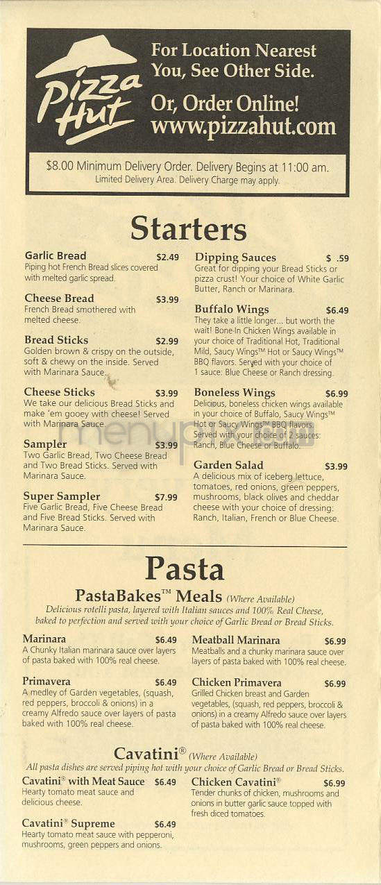 Pizza Hut - Madison, WI menu_pic