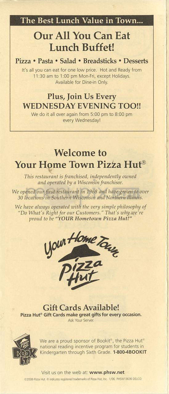 Pizza Hut - Madison, WI menu_pic