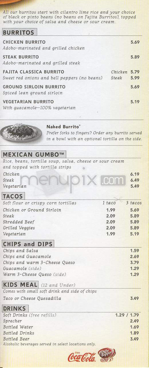 Qdoba Mexican Grill - Madison, WI menu_pic