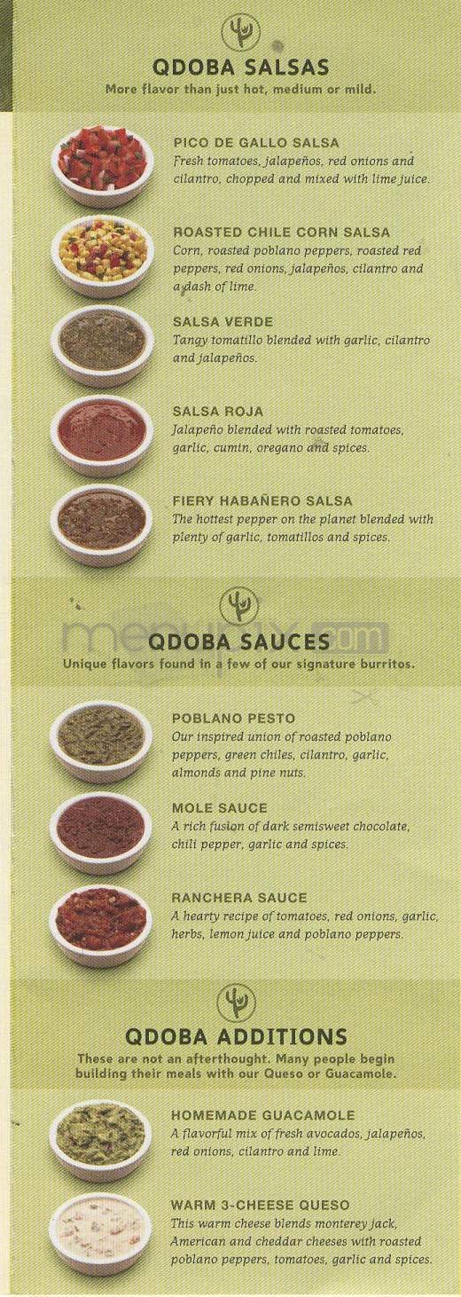 Qdoba Mexican Grill - Madison, WI menu_pic