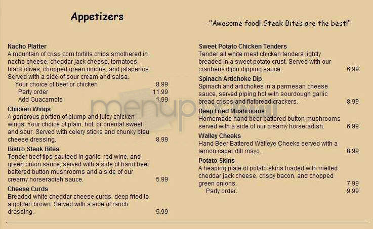 R.P. Adler's Pub & Grill - Madison, WI menu_pic