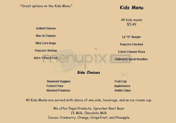 R.P. Adler's Pub & Grill - Madison, WI menu_pic