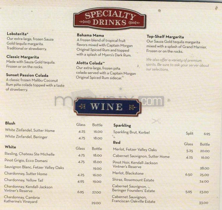 Red Lobster - Madison, WI menu_pic