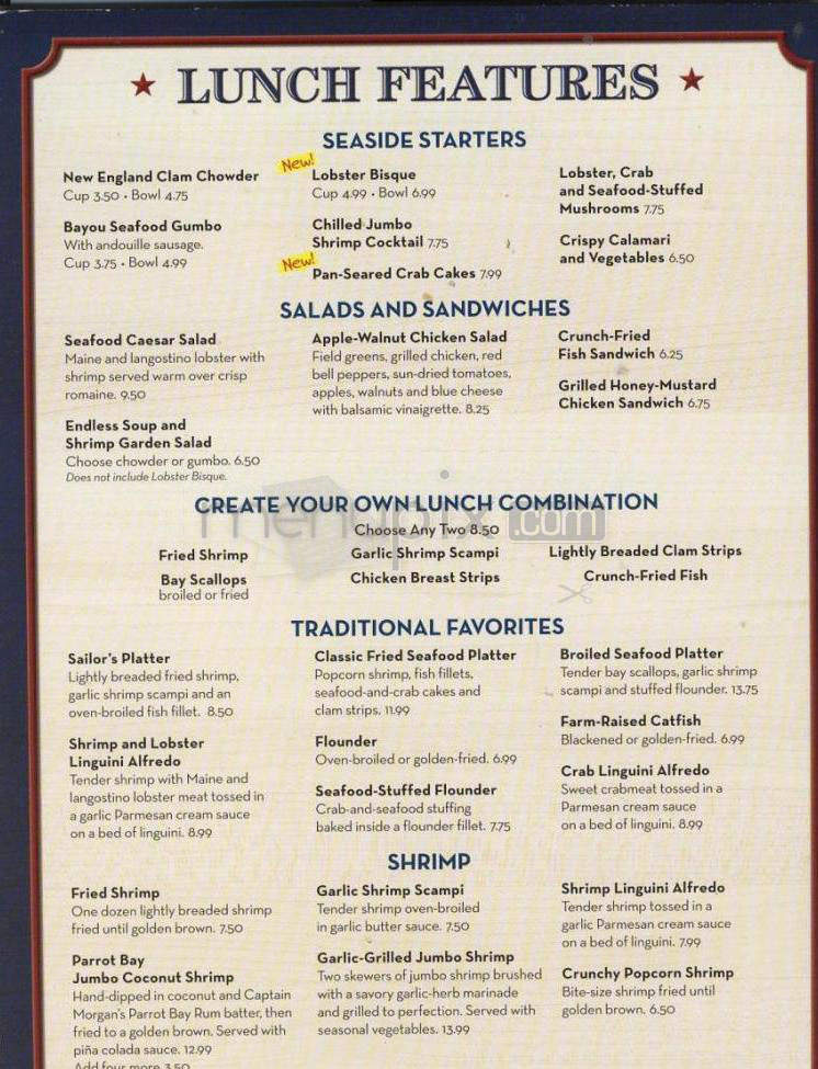 Red Lobster - Madison, WI menu_pic