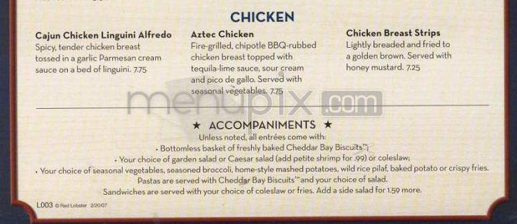 Red Lobster - Madison, WI menu_pic