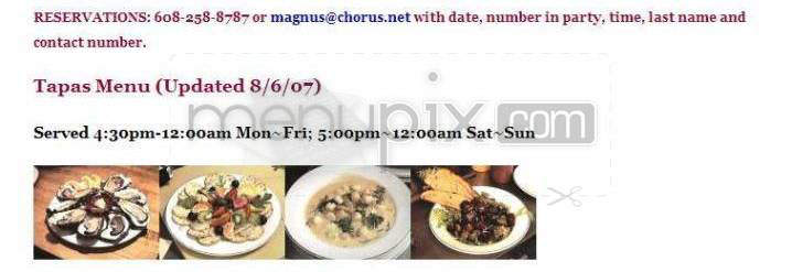 Restaurant Magnus - Madison, WI menu_pic