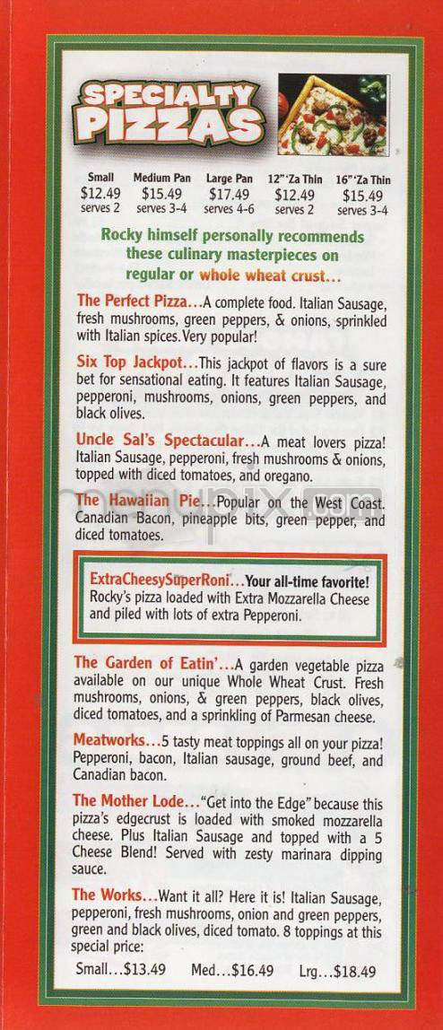Rocky Rococo - Madison, WI menu_pic