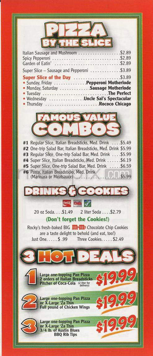 Rocky Rococo - Madison, WI menu_pic