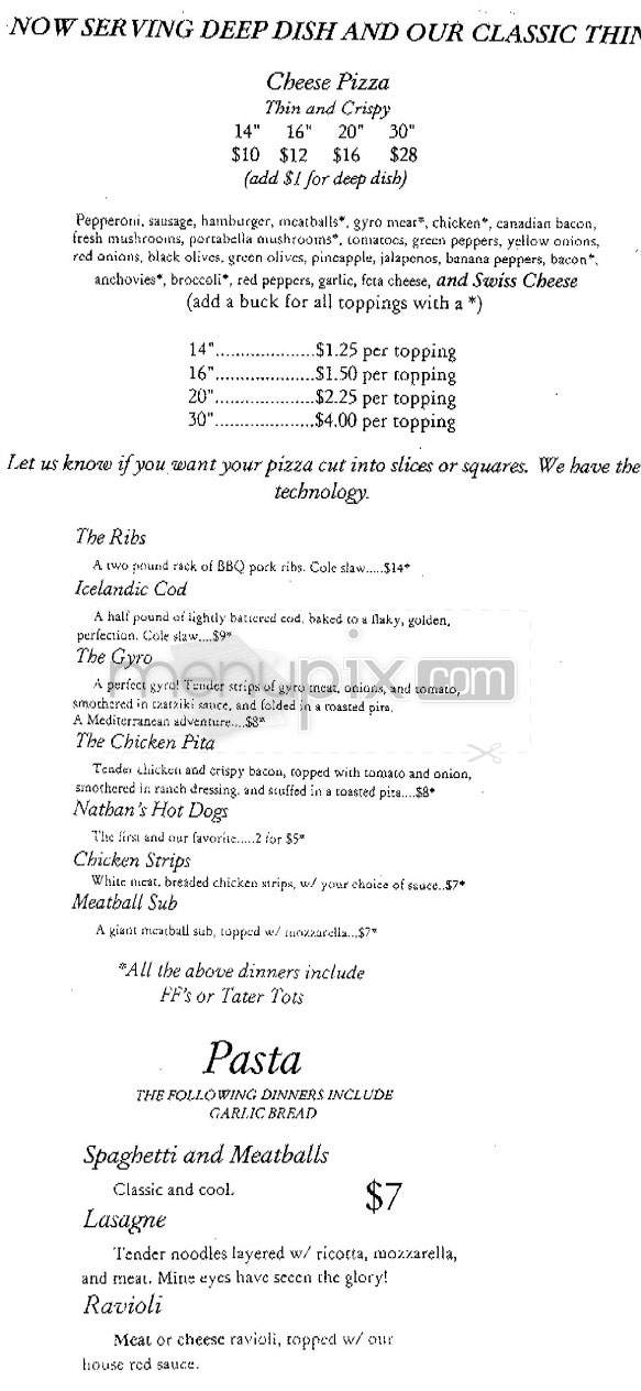 Rossi's Pizza & Vintage Arcade - Monona, WI menu_pic