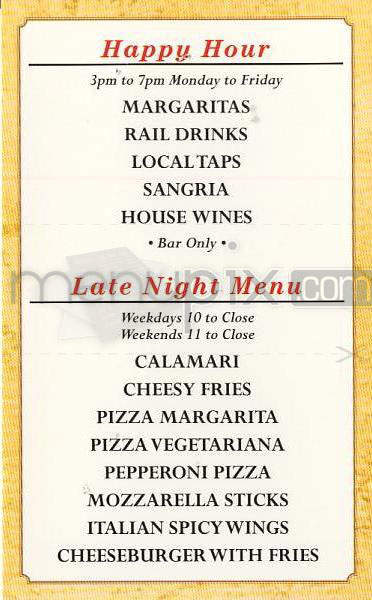 Tutto Pasta Trattoria - Madison, WI menu_pic