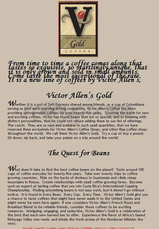Victor Allen's Coffee & Tea - Madison, WI menu_pic