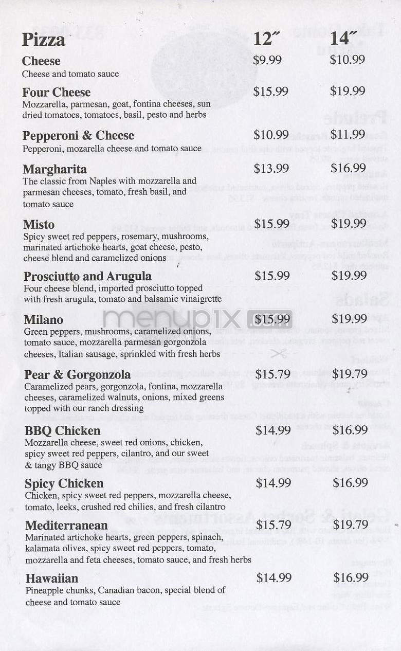 Villa Dolce - Middleton, WI menu_pic