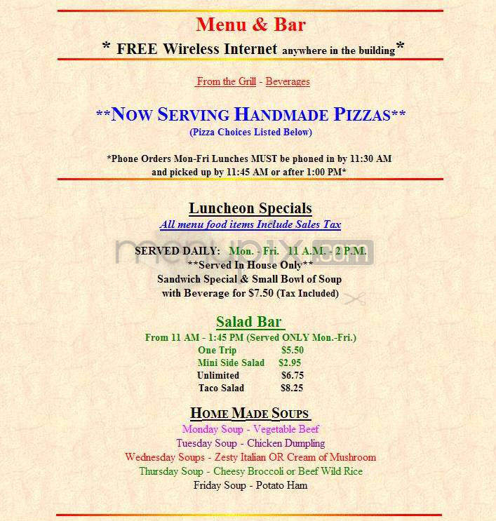 Village Lanes - Monona, WI menu_pic