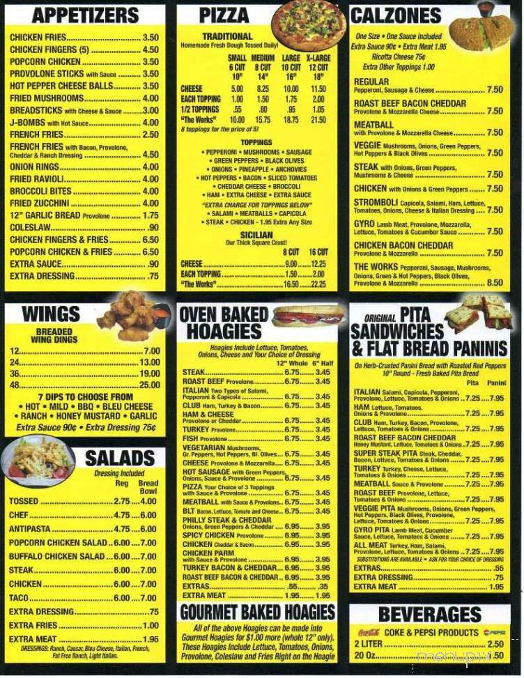 Mars Pizza - Mars, PA menu_pic