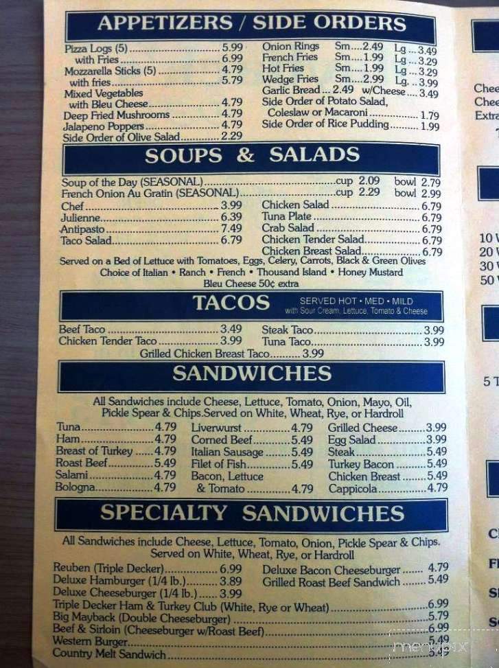 Mayback's Deli - Tonawanda, NY menu_pic