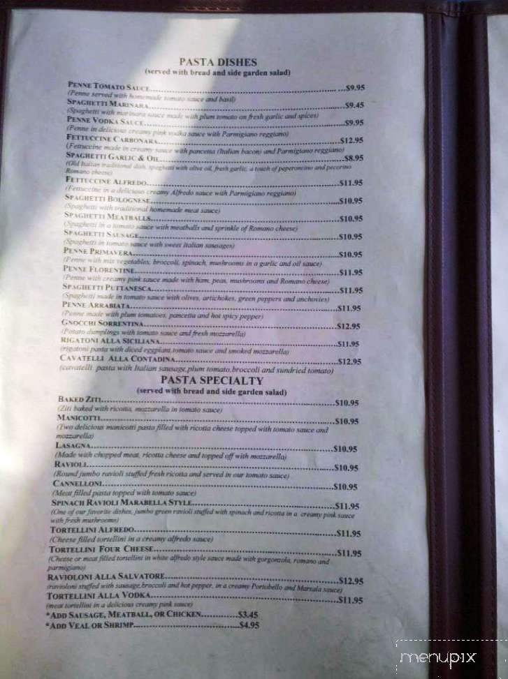 Marabella Pizza & Grill - Washington, NC menu_pic