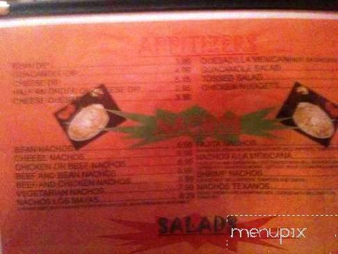 Mayas Mexican Bar and Grill - Lafayette, LA menu_pic