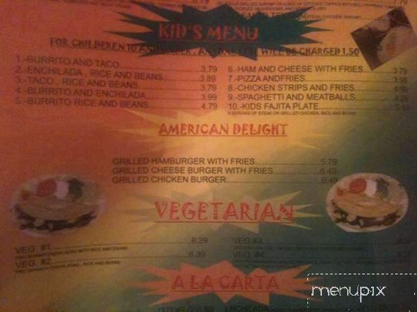 Mayas Mexican Bar and Grill - Lafayette, LA menu_pic