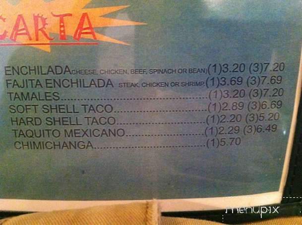 Mayas Mexican Bar and Grill - Lafayette, LA menu_pic