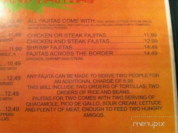 Mayas Mexican Bar and Grill - Lafayette, LA menu_pic