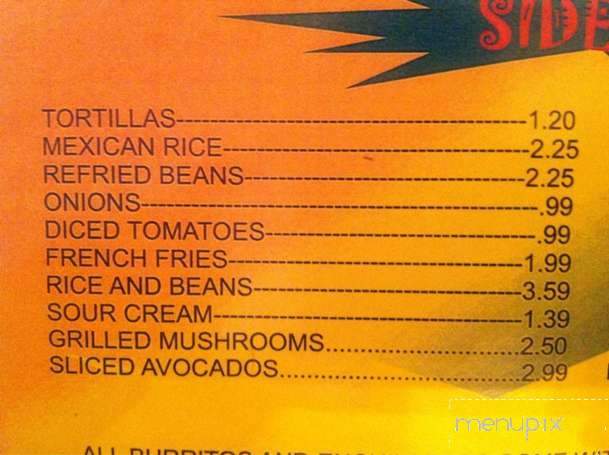 Mayas Mexican Bar and Grill - Lafayette, LA menu_pic