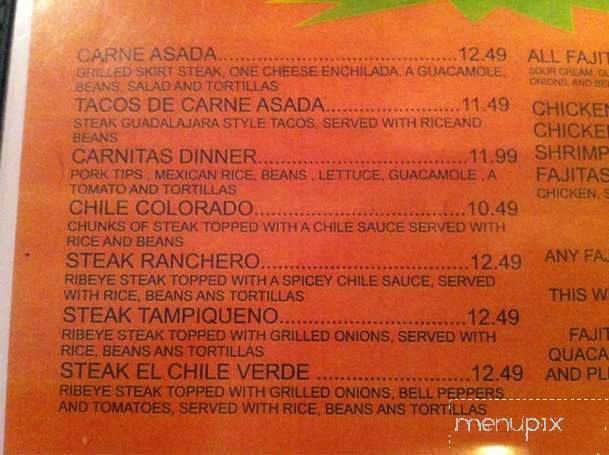 Mayas Mexican Bar and Grill - Lafayette, LA menu_pic