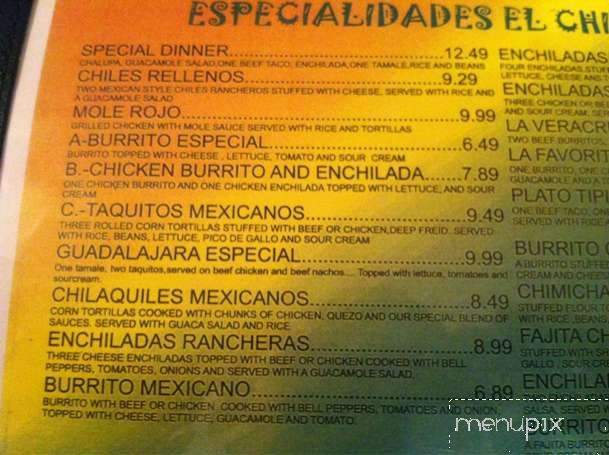 Mayas Mexican Bar and Grill - Lafayette, LA menu_pic