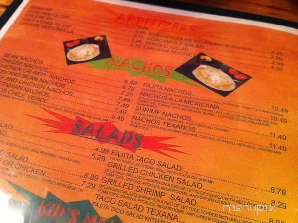 Mayas Mexican Bar and Grill - Lafayette, LA menu_pic