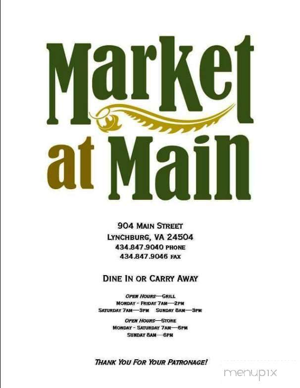 Market at Main - Lynchburg, VA menu_pic