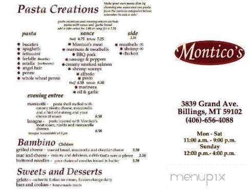 Montico's Casual Italian - Billings, MT menu_pic