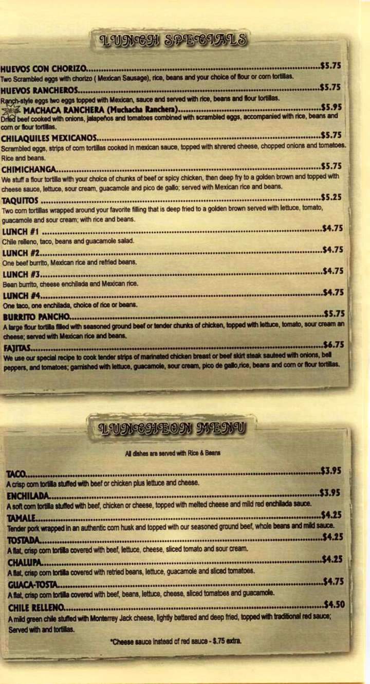 Mr. Pancho - Maumelle, AR menu_pic
