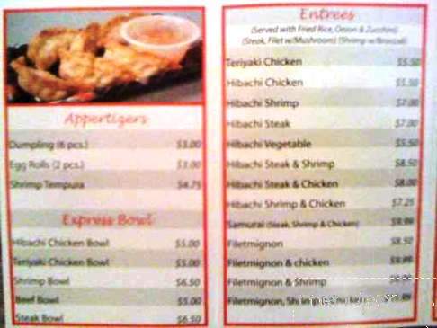 Mikoto Express - Fayetteville, NC menu_pic
