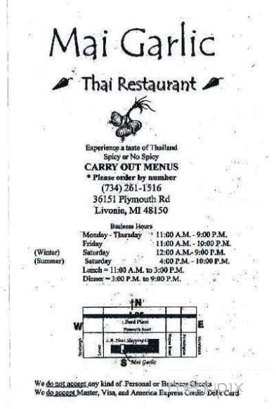 /1011504/Mai-Garlic-Thai-Restaurant-Livonia-MI - Livonia, MI