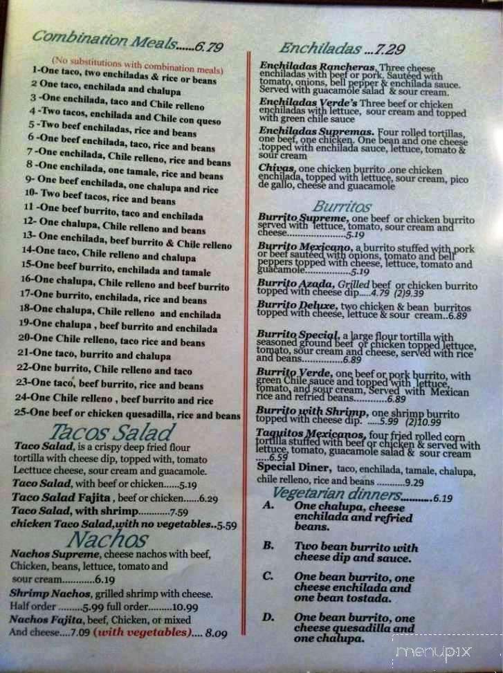 Mi Toro Mexican Restaurant - Columbus, MS menu_pic