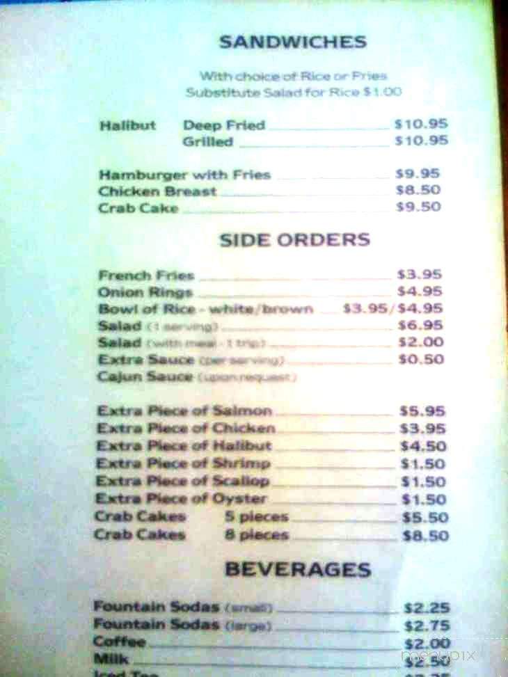 Momma O's Seafood Restaurant - Anchorage, AK menu_pic