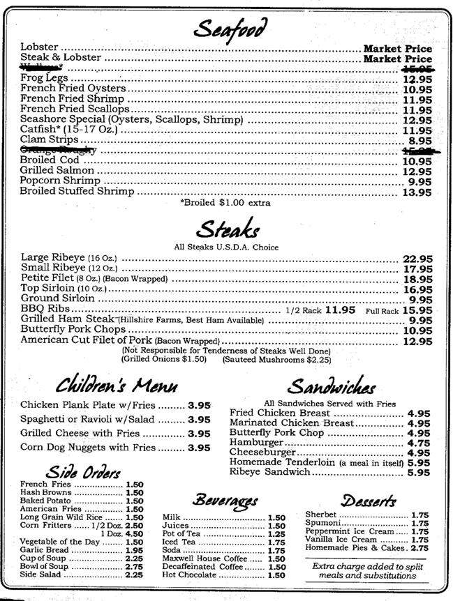Cat Daddys Cafe - Shreveport, LA menu_pic
