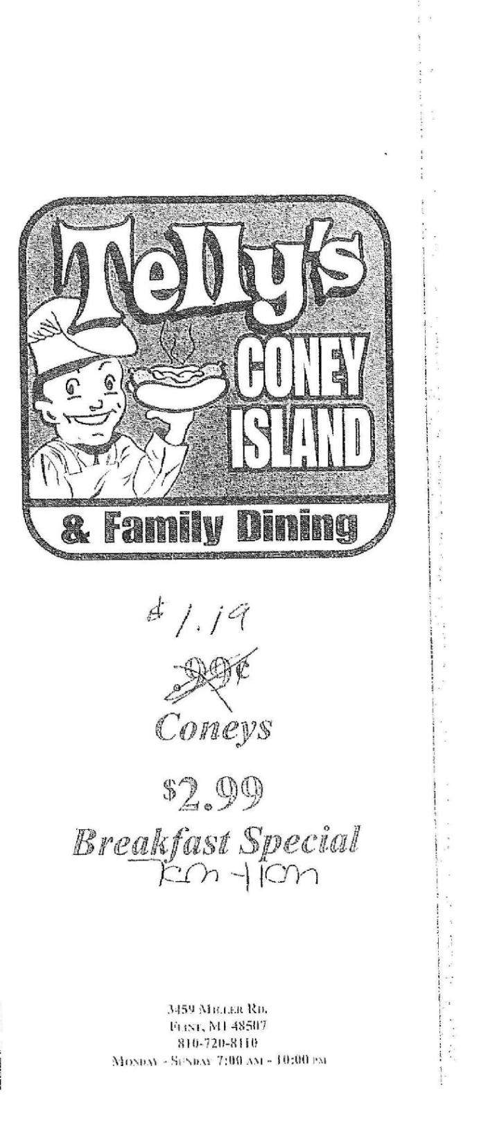 Menu of Telly