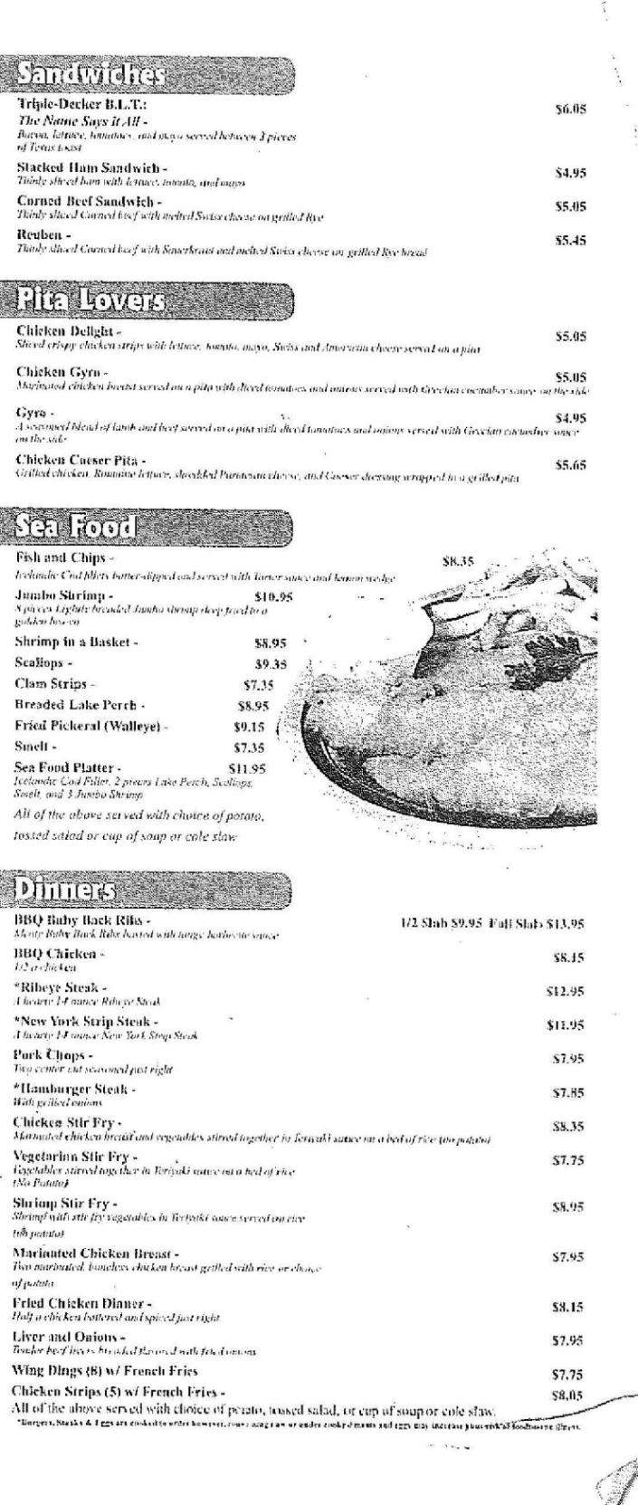 Menu of Telly