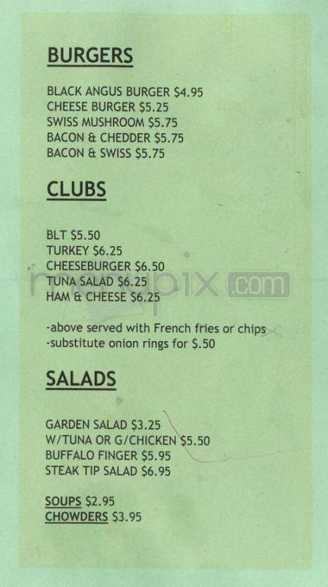 Alicia's Diner - Pelham, NH menu_pic