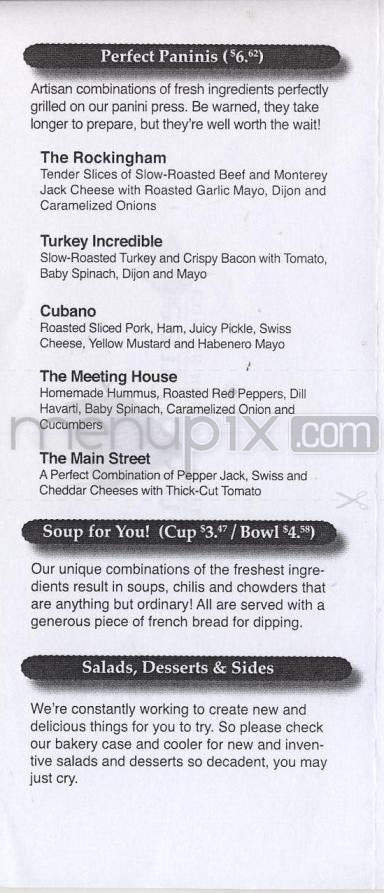 Bean Towne Coffee House and Cafe - Hampstead, NH menu_pic