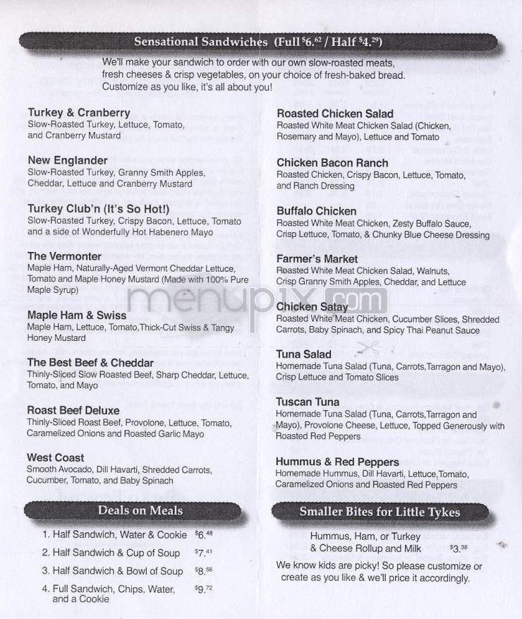 Bean Towne Coffee House and Cafe - Hampstead, NH menu_pic