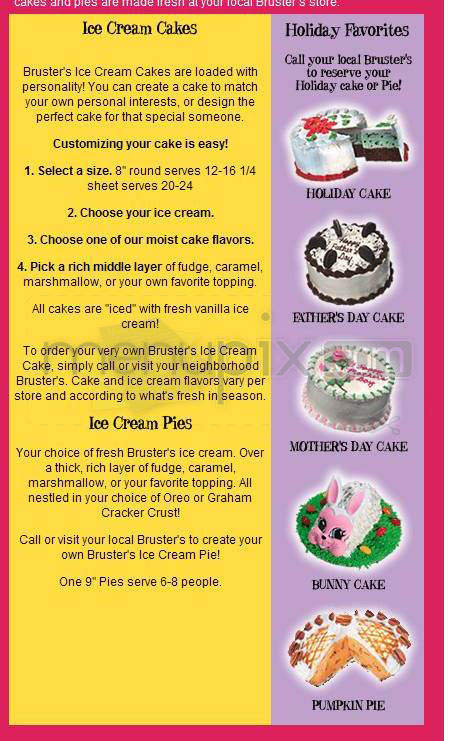 Bruster's Real Ice Cream - Nashua, NH menu_pic