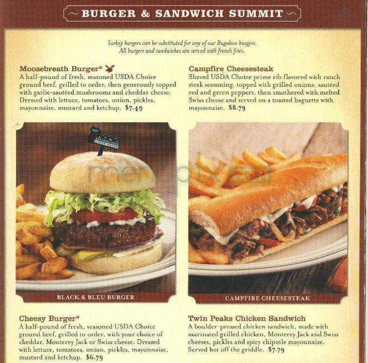 Bugaboo Creek Steakhouse Inc - Nashua, NH menu_pic