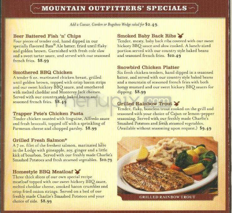 Bugaboo Creek Steakhouse Inc - Nashua, NH menu_pic