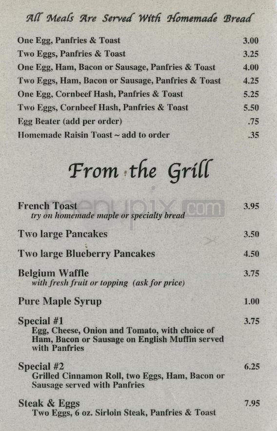 Cafe On The Oval - Milford, NH menu_pic
