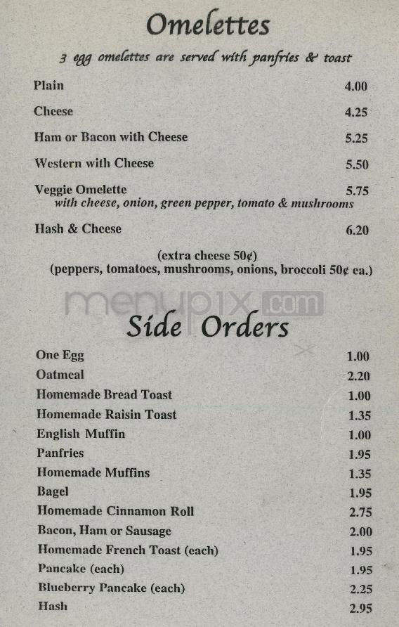 Cafe On The Oval - Milford, NH menu_pic
