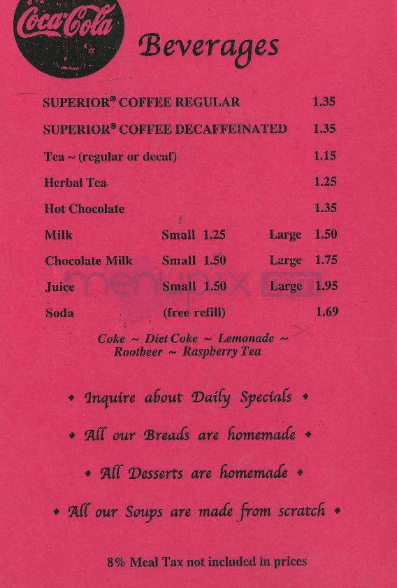 Cafe On The Oval - Milford, NH menu_pic