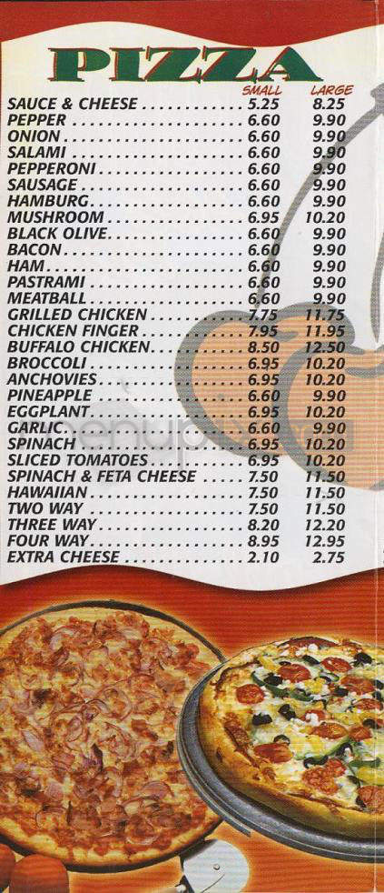 Cherry Village Pizza Restaurant - Hampstead, NH menu_pic