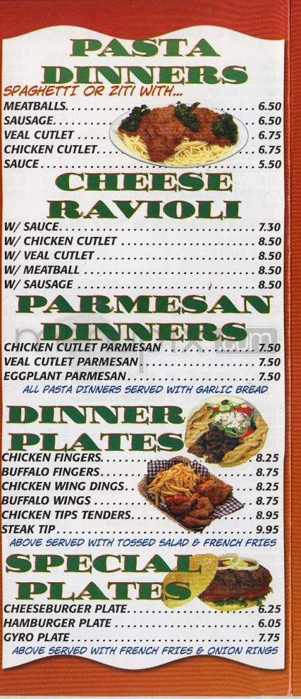 Cherry Village Pizza Restaurant - Hampstead, NH menu_pic